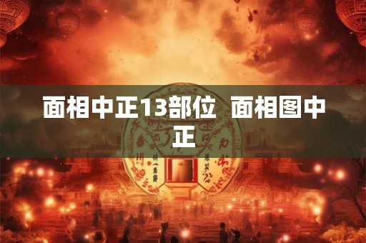 面相中正13部位  面相图中正