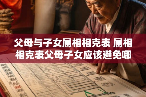 父母与子女属相相克表 属相相克表父母子女应该避免哪些组合