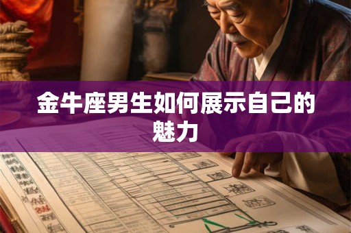 金牛座男生如何展示自己的魅力