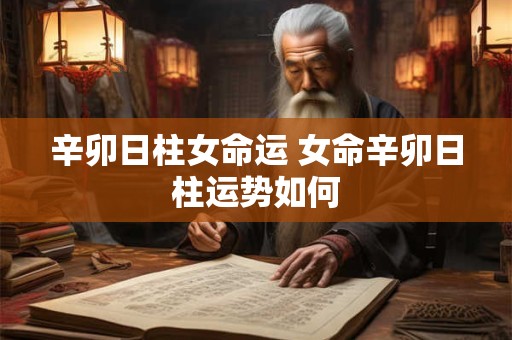 辛卯日柱女命运 女命辛卯日柱运势如何