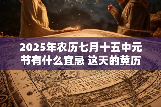 2025年农历七月十五中元节有什么宜忌 这天的黄历宜忌查询