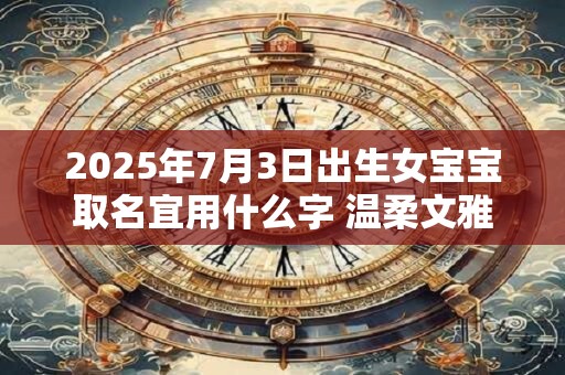 2025年7月3日出生女宝宝取名宜用什么字 温柔文雅的名字