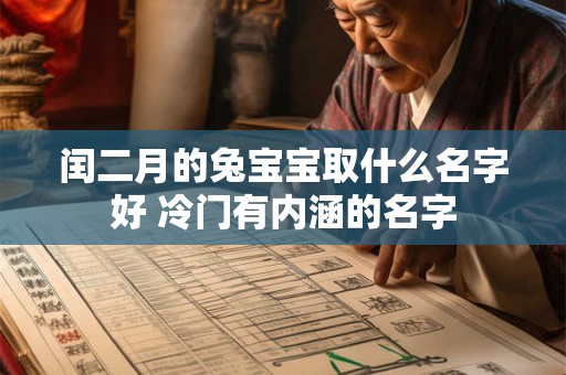 闰二月的兔宝宝取什么名字好 冷门有内涵的名字