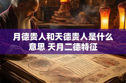 月德贵人和天德贵人是什么意思 天月二德特征
