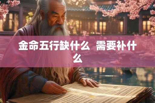 金命五行缺什么  需要补什么