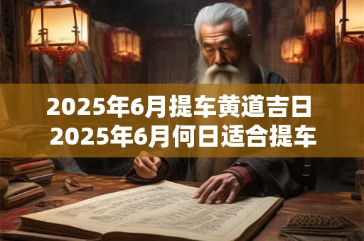 2025年6月提车黄道吉日 2025年6月何日适合提车