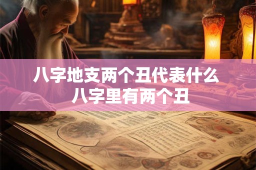 八字地支两个丑代表什么  八字里有两个丑