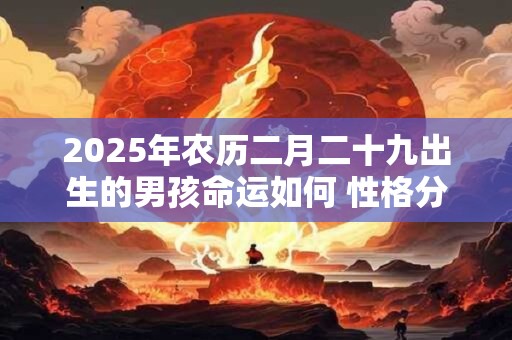 2025年农历二月二十九出生的男孩命运如何 性格分析
