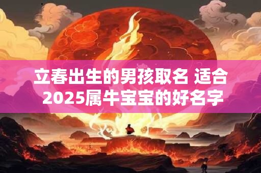 立春出生的男孩取名 适合 2025属牛宝宝的好名字