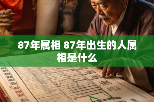 87年属相 87年出生的人属相是什么