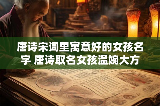 唐诗宋词里寓意好的女孩名字 唐诗取名女孩温婉大方