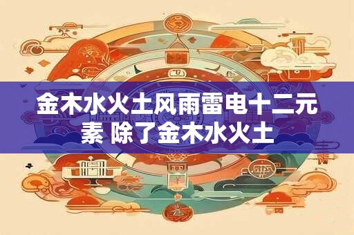 金木水火土风雨雷电十二元素 除了金木水火土