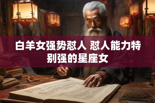 白羊女强势怼人 怼人能力特别强的星座女