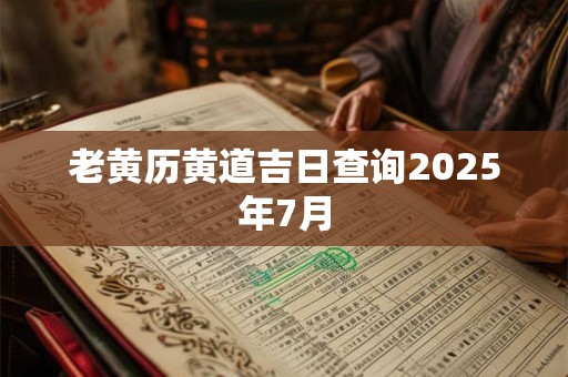 老黄历黄道吉日查询2025年7月