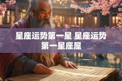 星座运势第一星 星座运势第一星座屋
