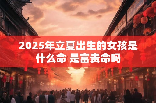 2025年立夏出生的女孩是什么命 是富贵命吗