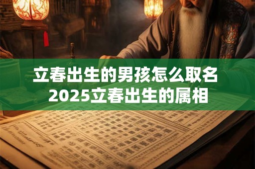 立春出生的男孩怎么取名 2025立春出生的属相