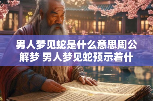 男人梦见蛇是什么意思周公解梦 男人梦见蛇预示着什么
