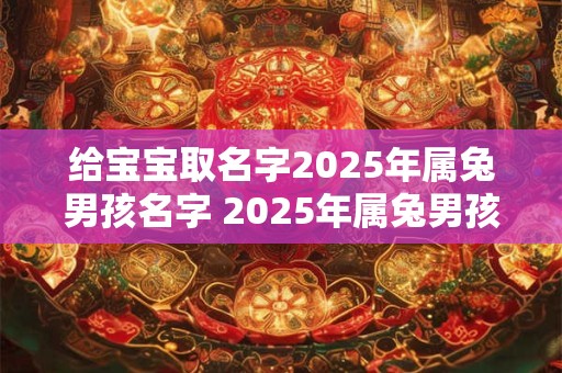 给宝宝取名字2025年属兔男孩名字 2025年属兔男孩取名攻略