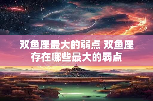 双鱼座最大的弱点 双鱼座存在哪些最大的弱点