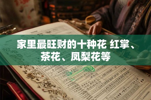 家里最旺财的十种花 红掌、茶花、凤梨花等