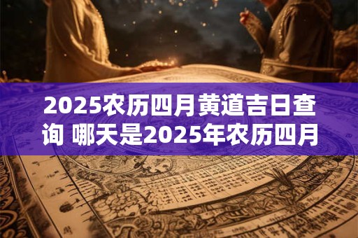 2025农历四月黄道吉日查询 哪天是2025年农历四月黄道吉日