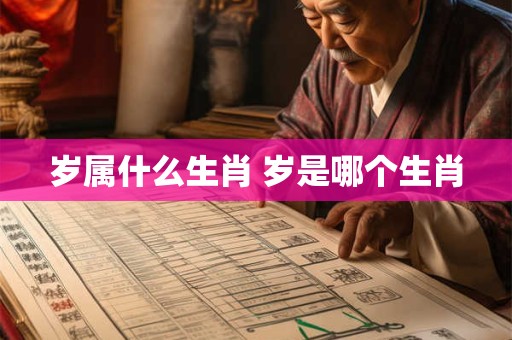 岁属什么生肖 岁是哪个生肖