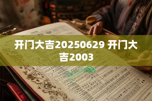 开门大吉20250629 开门大吉2003
