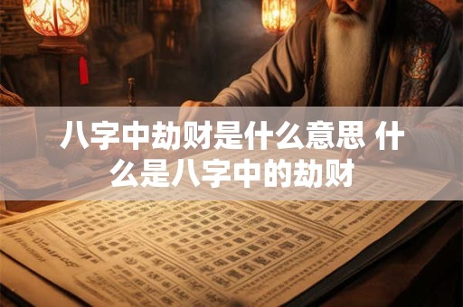 八字中劫财是什么意思 什么是八字中的劫财