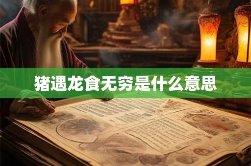 猪遇龙食无穷是什么意思