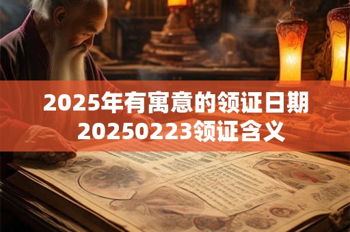 2025年有寓意的领证日期  20250223领证含义