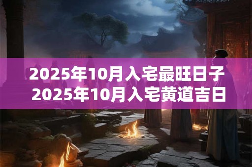 详细阅读:2025年10月入宅最旺日子 2025年10月入宅黄道吉日一览表 2025年10月入宅最旺日子 2025年10月入宅黄道吉日一览表