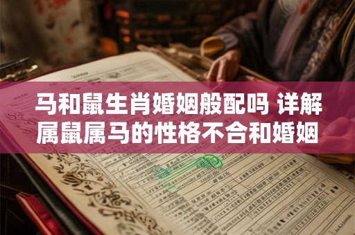 马和鼠生肖婚姻般配吗 详解属鼠属马的性格不合和婚姻不宜
