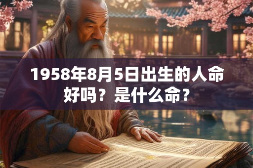 1958年8月5日出生的人命好吗?是什么命? 1958年8月5日出生的人命好吗?是什么命?