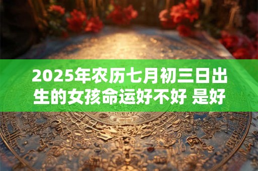 2025年农历七月初三日出生的女孩命运好不好 是好命人吗