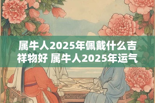属牛人2025年佩戴什么吉祥物好 属牛人2025年运气如何 属牛人2025年佩戴什么吉祥物好 属牛人2025年运气如何