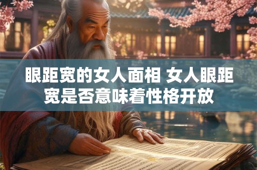 眼距宽的女人面相 女人眼距宽是否意味着性格开放