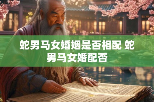 蛇男马女婚姻是否相配 蛇男马女婚配否