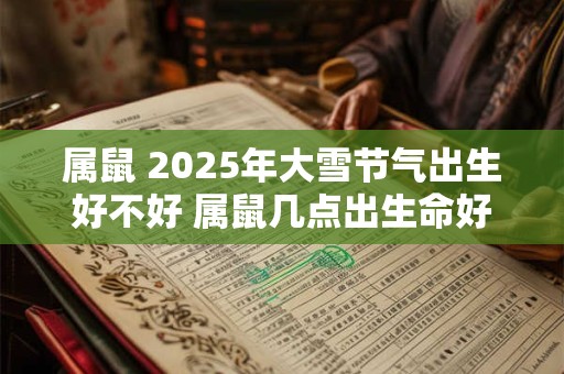 属鼠 2025年大雪节气出生好不好 属鼠几点出生命好