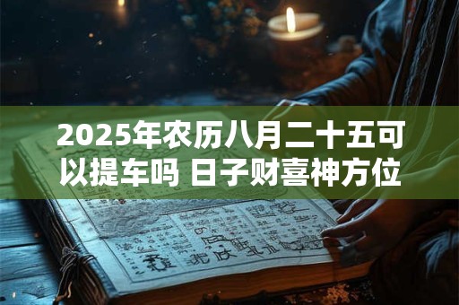 2025年农历八月二十五可以提车吗 日子财喜神方位