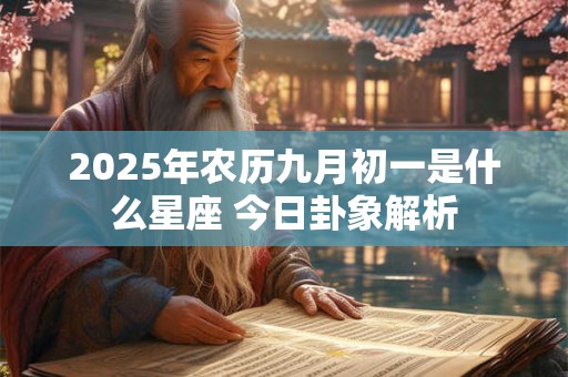 2025年农历九月初一是什么星座 今日卦象解析