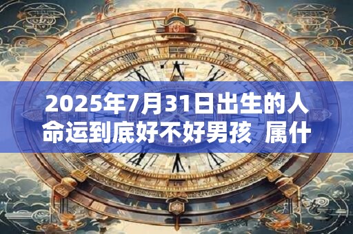 2025年7月31日出生的人命运到底好不好男孩  属什么命