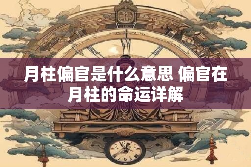 月柱偏官是什么意思 偏官在月柱的命运详解