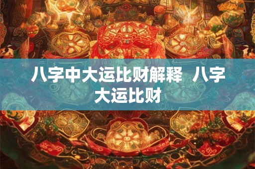 八字中大运比财解释  八字大运比财