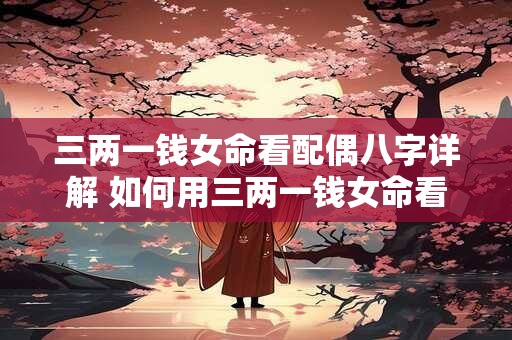 三两一钱女命看配偶八字详解 如何用三两一钱女命看八字配偶