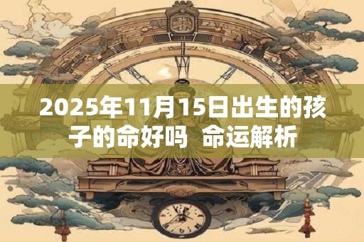 2025年11月15日出生的孩子的命好吗  命运解析