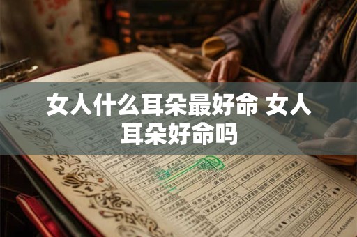 女人什么耳朵最好命 女人耳朵好命吗