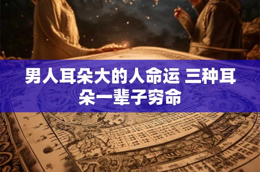 男人耳朵大的人命运 三种耳朵一辈子穷命