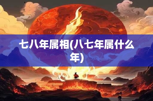 七八年属相(八七年属什么年)