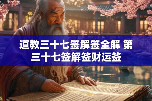道教三十七签解签全解 第三十七签解签财运签